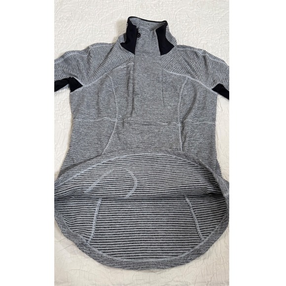 Lululemon Grey Mock Neck Zip Up Athletic Pullover Top Size 6 Women's #1/7.50 - Picture 5 of 7